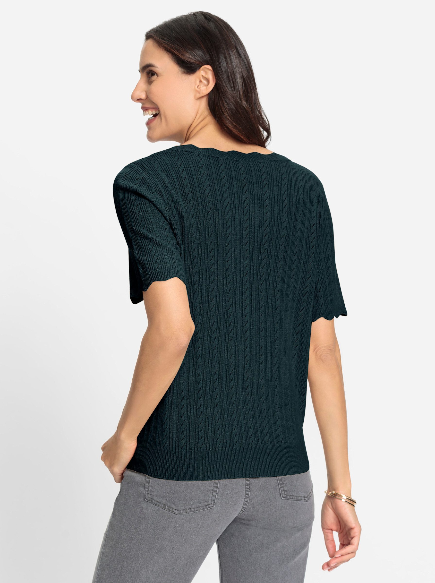 Witt Strickpullover Kurzarm-Pullover Kurzarm