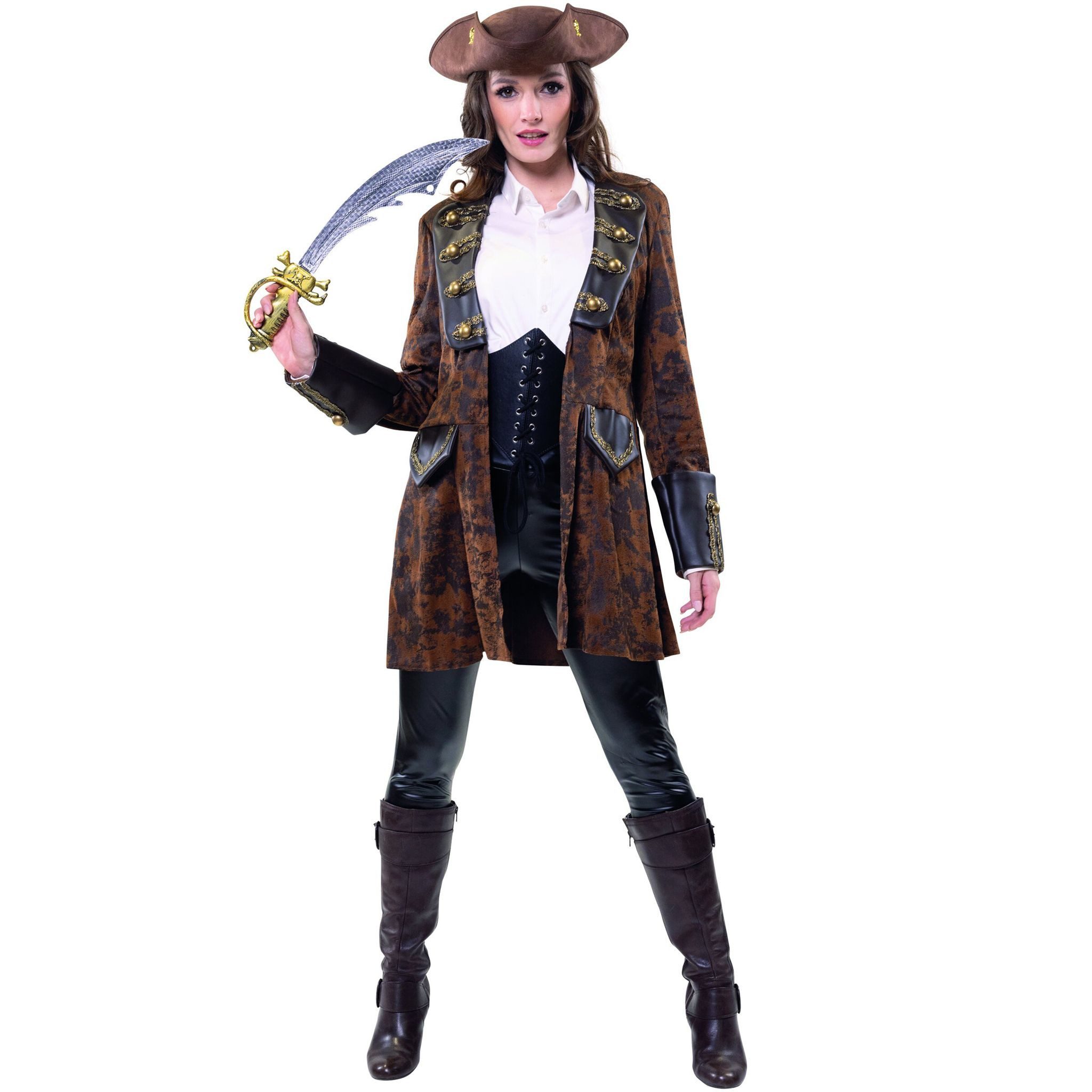 Party x People Kostüm Noblesse – Piratenmantel für Damen