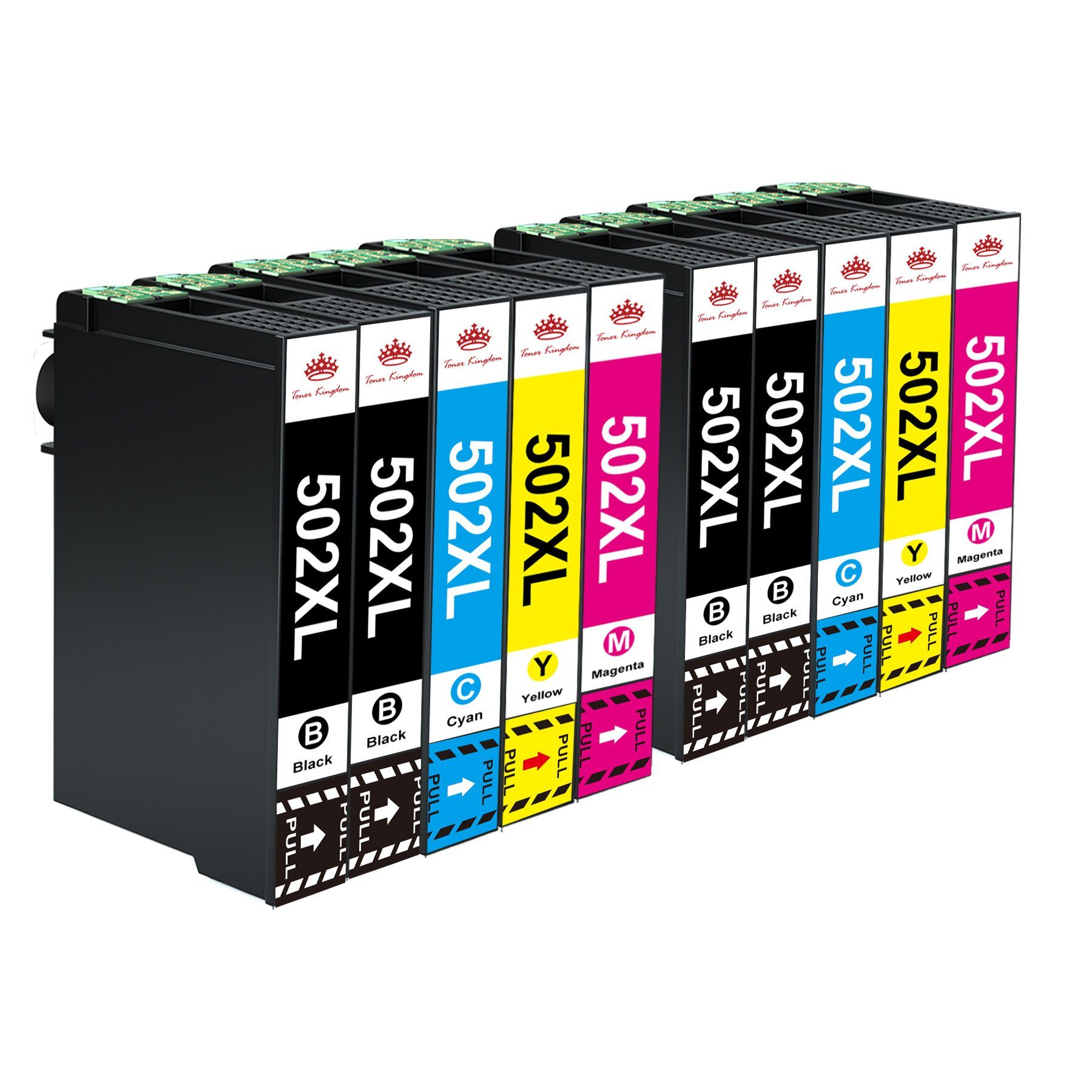 Toner Kingdom 10er-pack Multipack für Epson 502 xl Druckerpatronen  Tintenpatrone (für WF-2860 WF-2865 WF-2880 WF-2885, XP-5100 XP-5105 XP-5150  XP-5155)