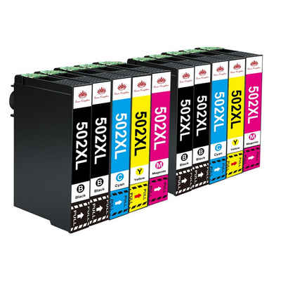 Toner Kingdom 10er-pack Multipack für Epson 502 xl Druckerpatronen Tintenpatrone (für WF-2860 WF-2865 WF-2880 WF-2885, XP-5100 XP-5105 XP-5150 XP-5155)