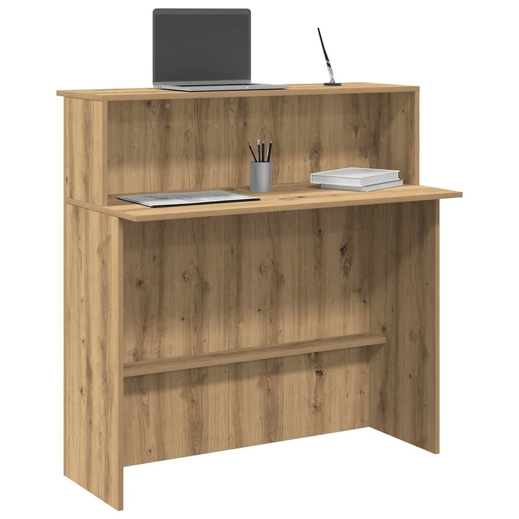 vidaXL Empfangstheke, Empfangstheke Artisan-Eiche 100x50x103,5 cm günstig online kaufen