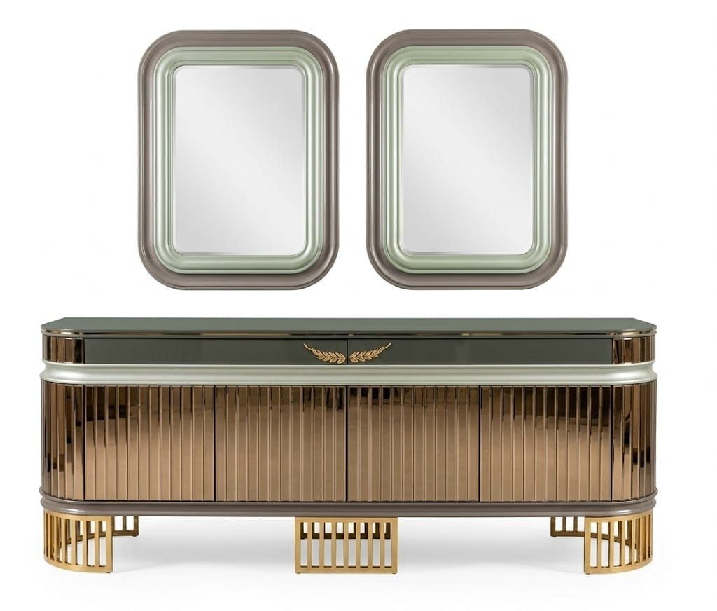 Xlmoebel Sideboard Hochwertiges Sideboard mit Spiegel und eleganter Ausstrahlung (2 St., 2-tlg)