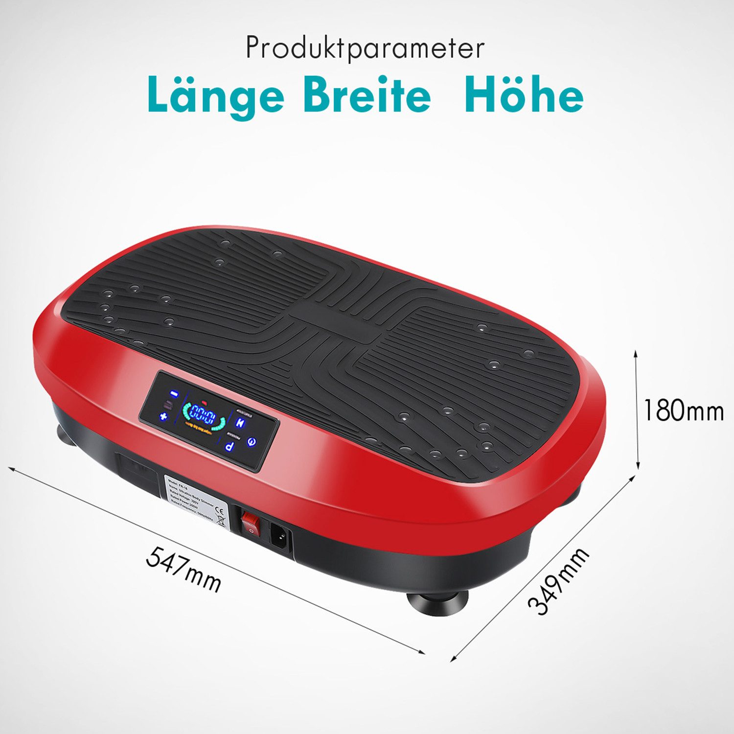 kehot Vibrationsplatte Ganzkörper, 3D Fitnessgeräte mit 2 Bändern & Fernbedienung, 200 W, 120 Intensitätsstufen, (Set, mit Trainingsbandern), Schwingung Modus, 6 voreingestellte Modi