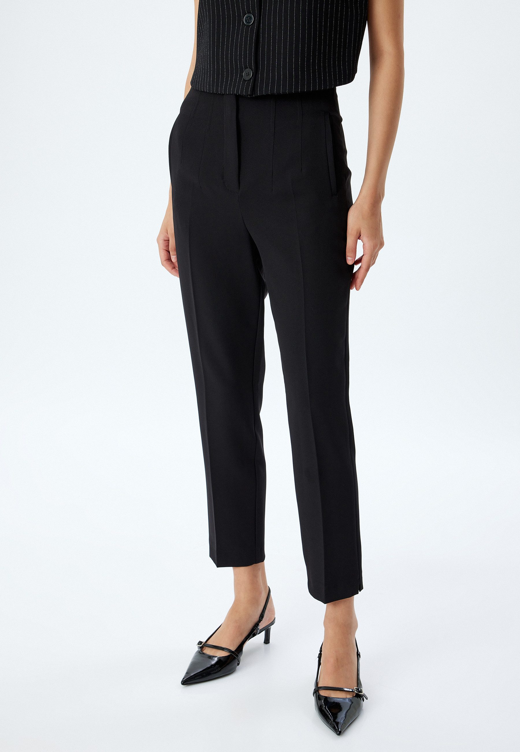 Koton Anzughose Hohe Leibhöhe Cigarette