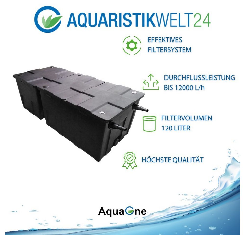 Thumbnail - Aquaone Teichfilter AquaOne Teich Filteranlage Set Nr.78 CBF 550 B Kammerfilter 30W Eco Teichpumpe Teichgröße bis 90000l...