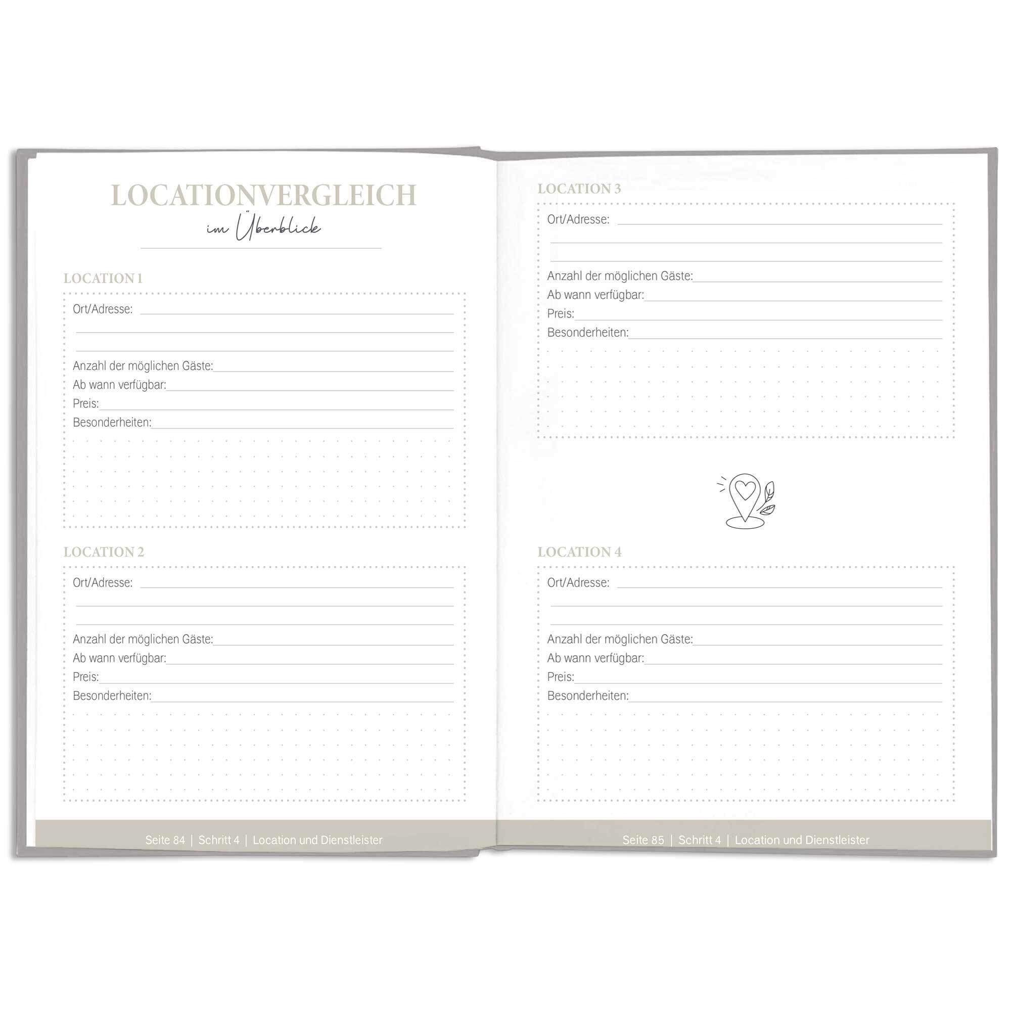LEAF & GOLD Tagebuch LEAF & GOLD Hochzeitsplaner – Stilvoller Begleiter zur Traumhochzeit – Bild 5 von 5