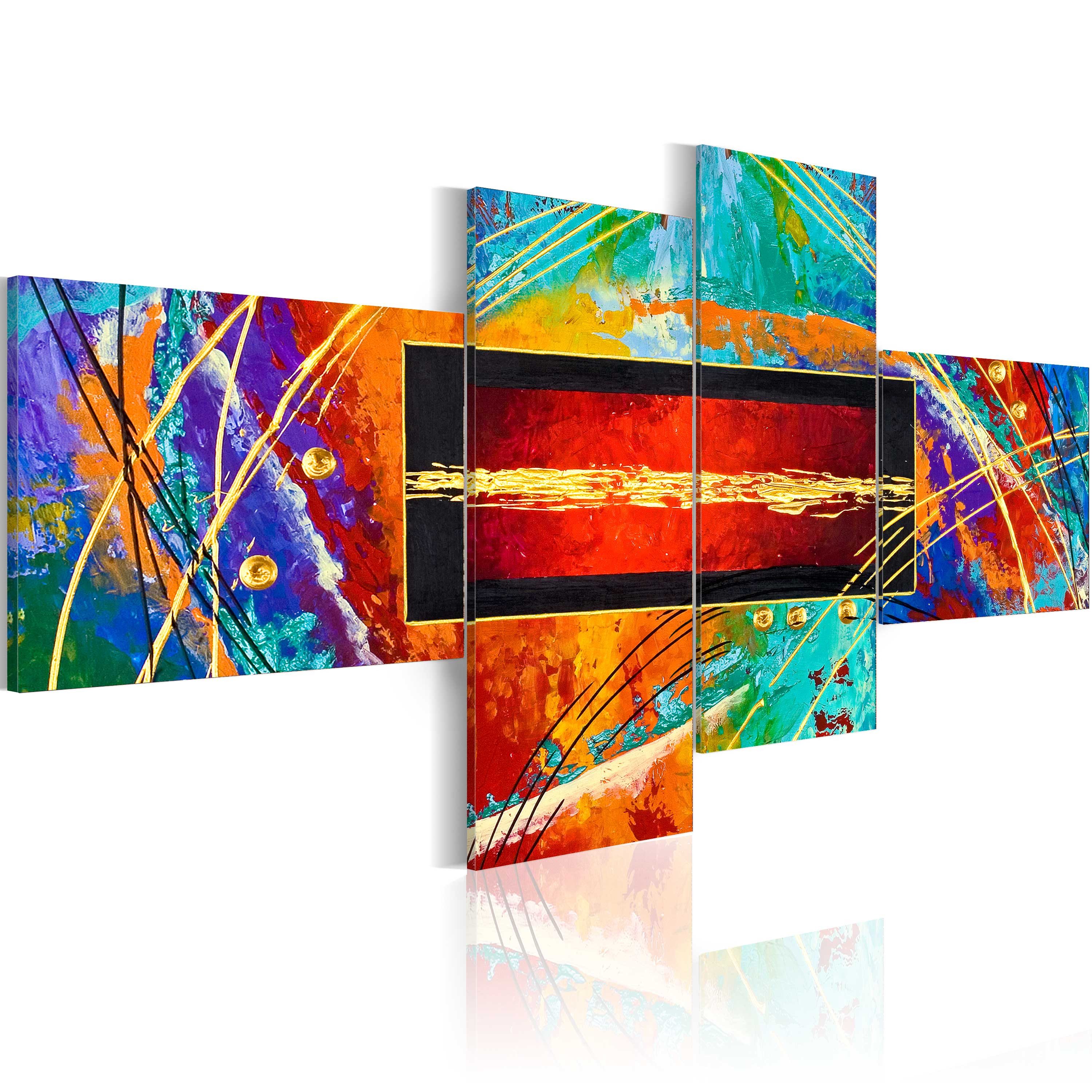 Artgeist Wandbild Dance of rainbow