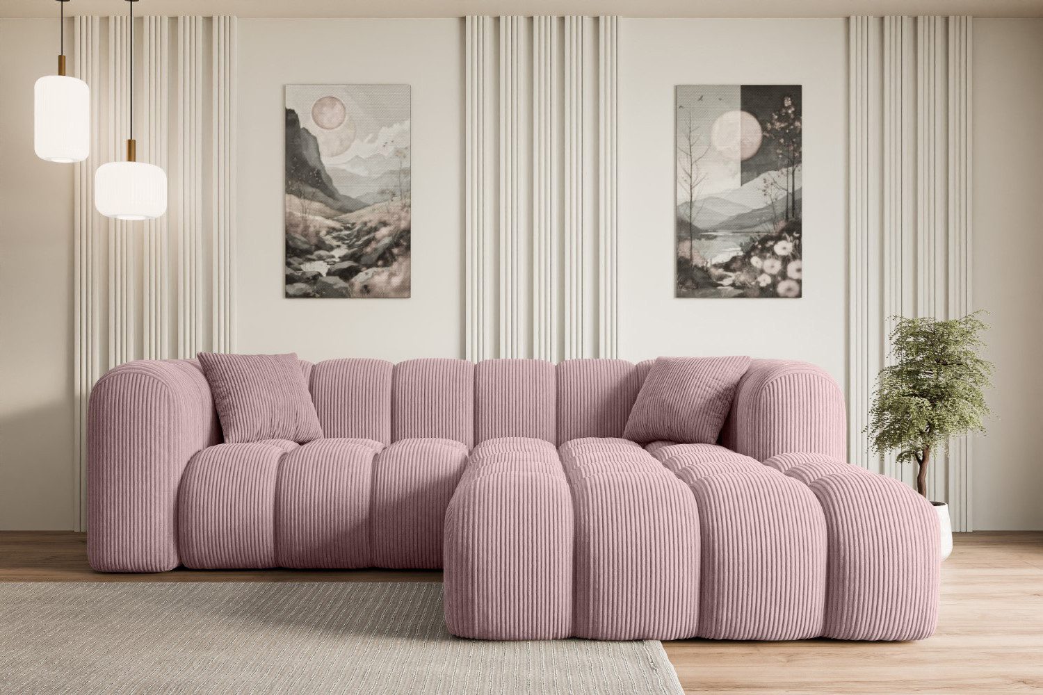 ALTDECOR Ecksofa OLEA-L1, Sofa Praktische Bequeme Funktionsecke Couch L-Form Eckcouch, Corner Sofa L-Form Vielseitige Sofa Wohnlandschaft Wohnzimmer