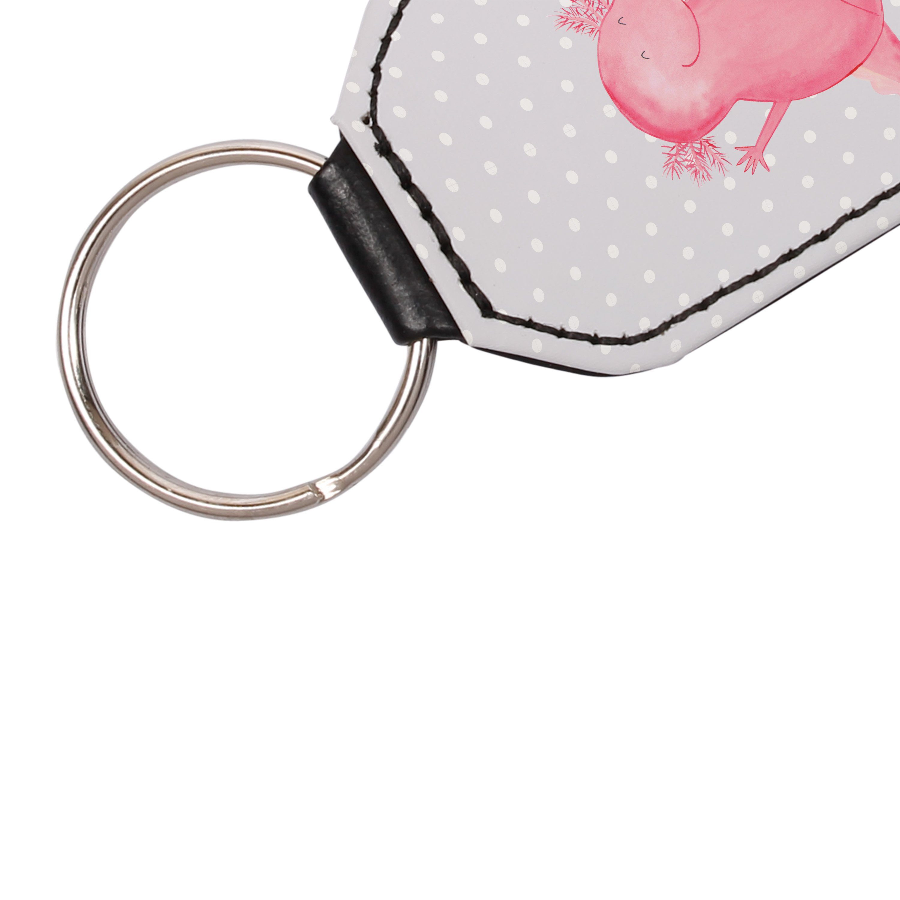 Pastell Schlüsselanhäng - Geschenk, Schlüsselanhänger Panda (1-tlg) Hurra - Mr. Axolotl Grau Schutzengel, Mrs. &