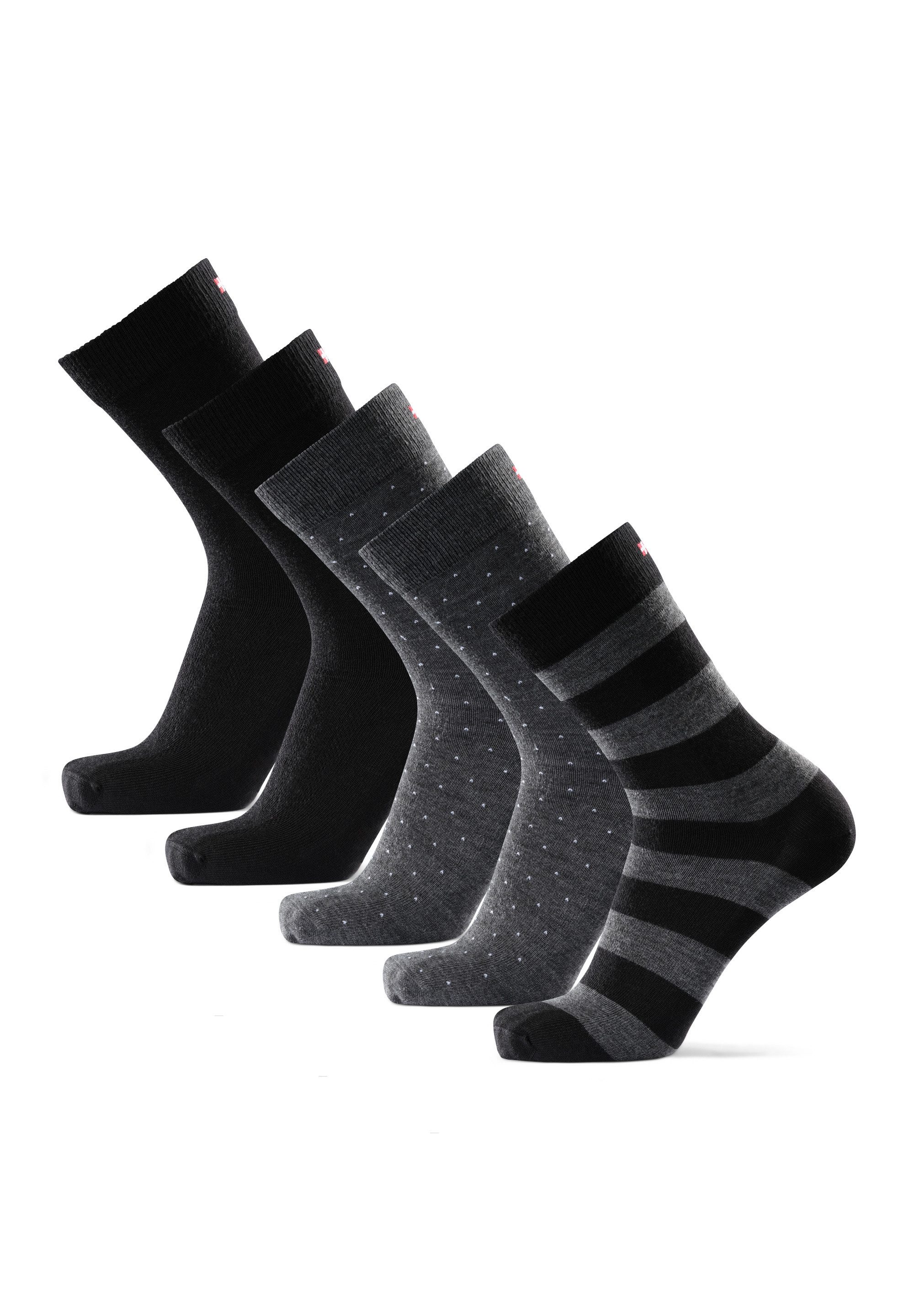 DANISH ENDURANCE Basicsocken Merino Dress (5-Paar) warme Wollsocken, atmungsaktiv, Anti-Blasen, Unisex