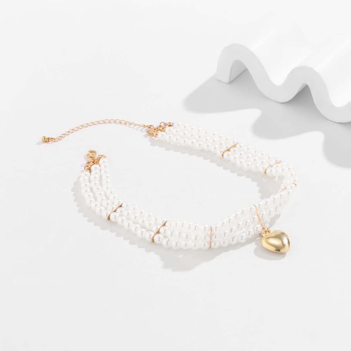 rund Damen mehrschichtig Vintage Charm-Kette WaKuKa (1-tlg) Perlenkette