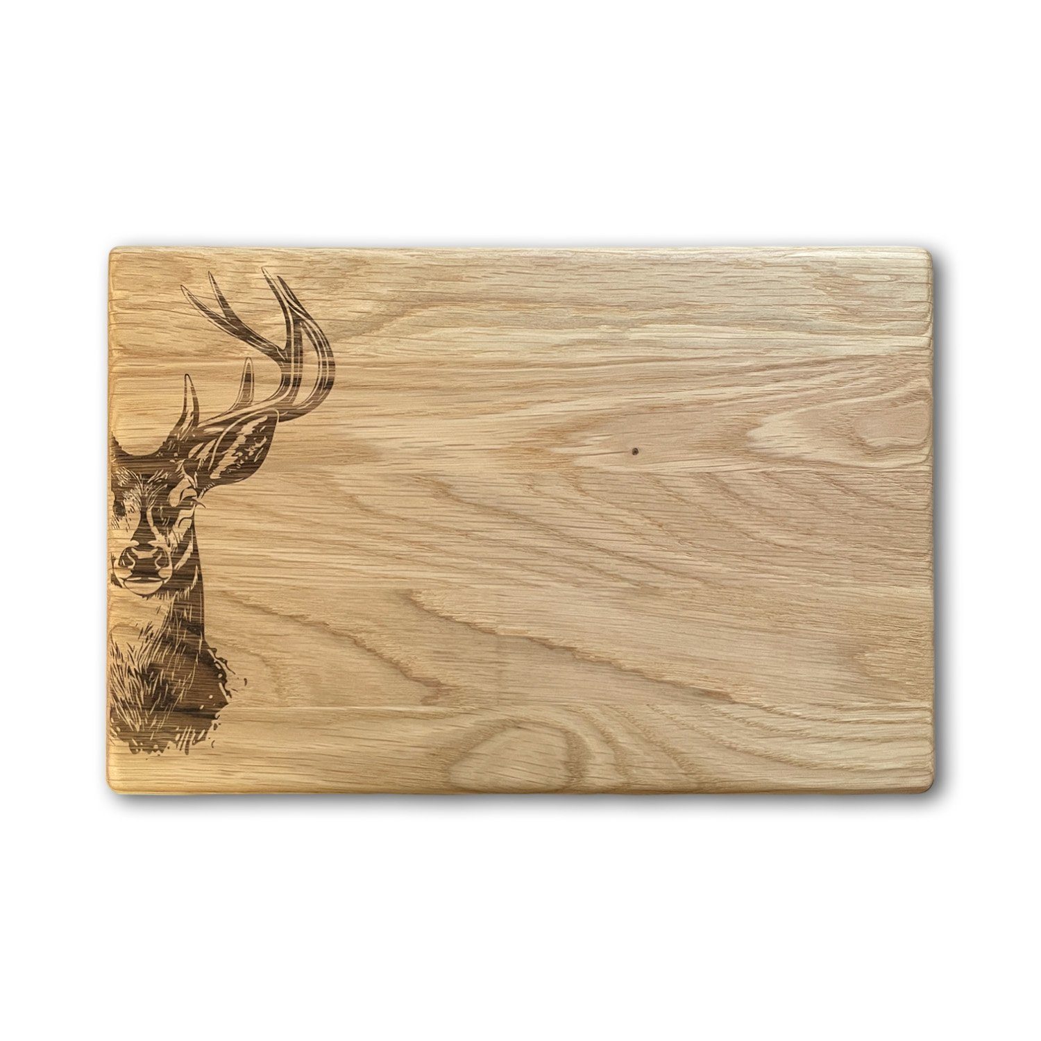 Natur Camolo Holz mm, 250 180 Eiche Hirsch aus Frühstücksbrett Vesperbrett x x 15