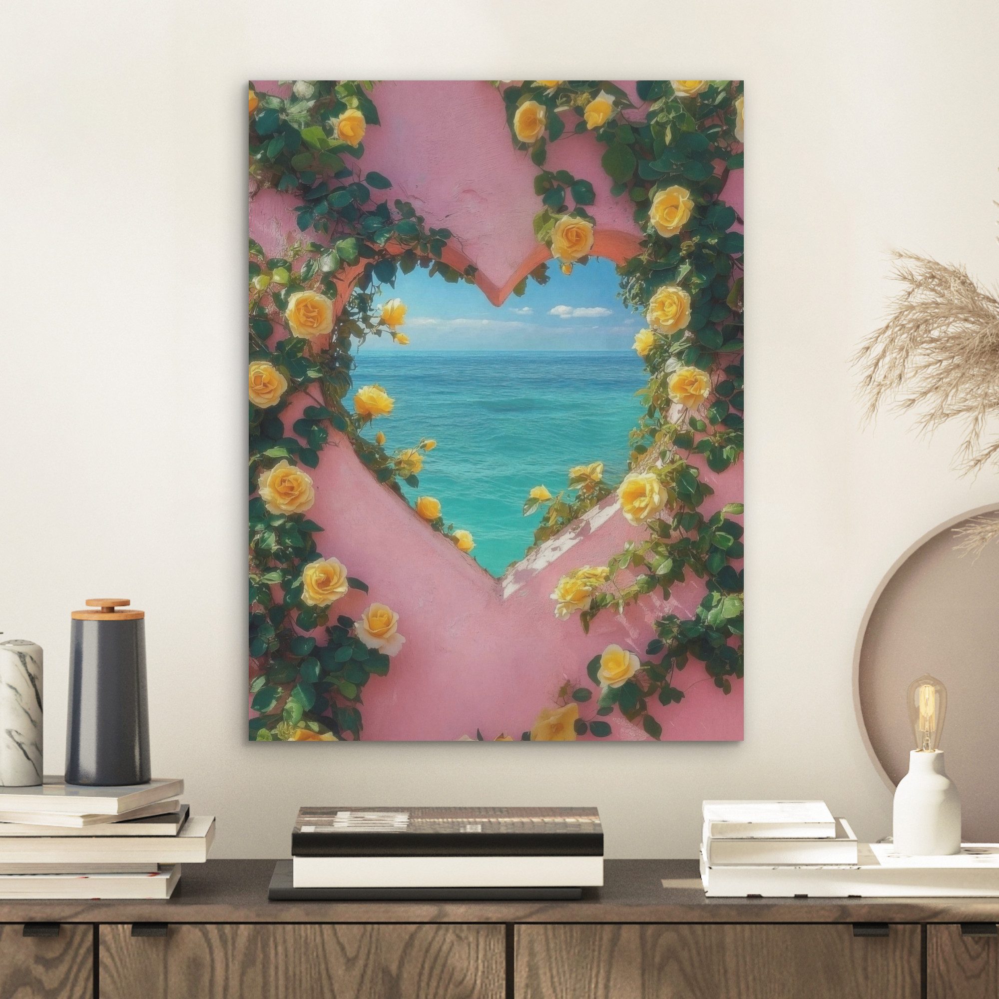 MuchoWow Gemälde Herz - Meer - günstig online kaufen