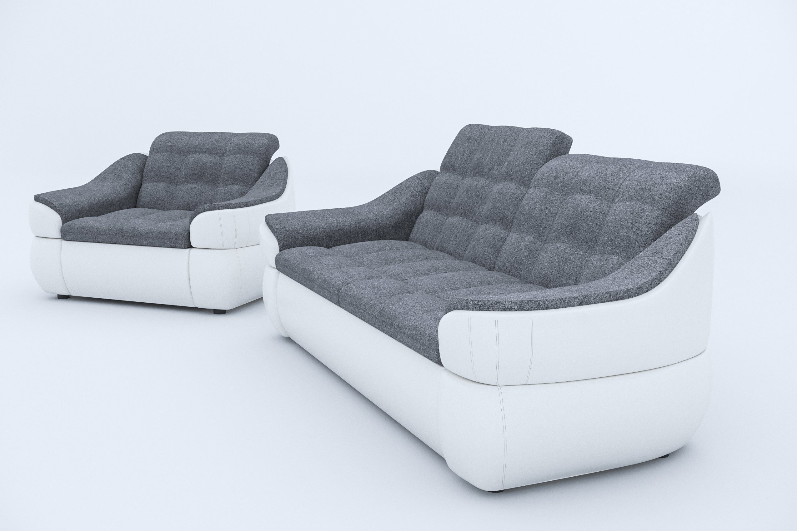Alisa, made Europa Sofa (Set und Sessel, Modern in 2-Sitzer (2-tlg), Design, bestehend Stylefy aus Polstergarnitur