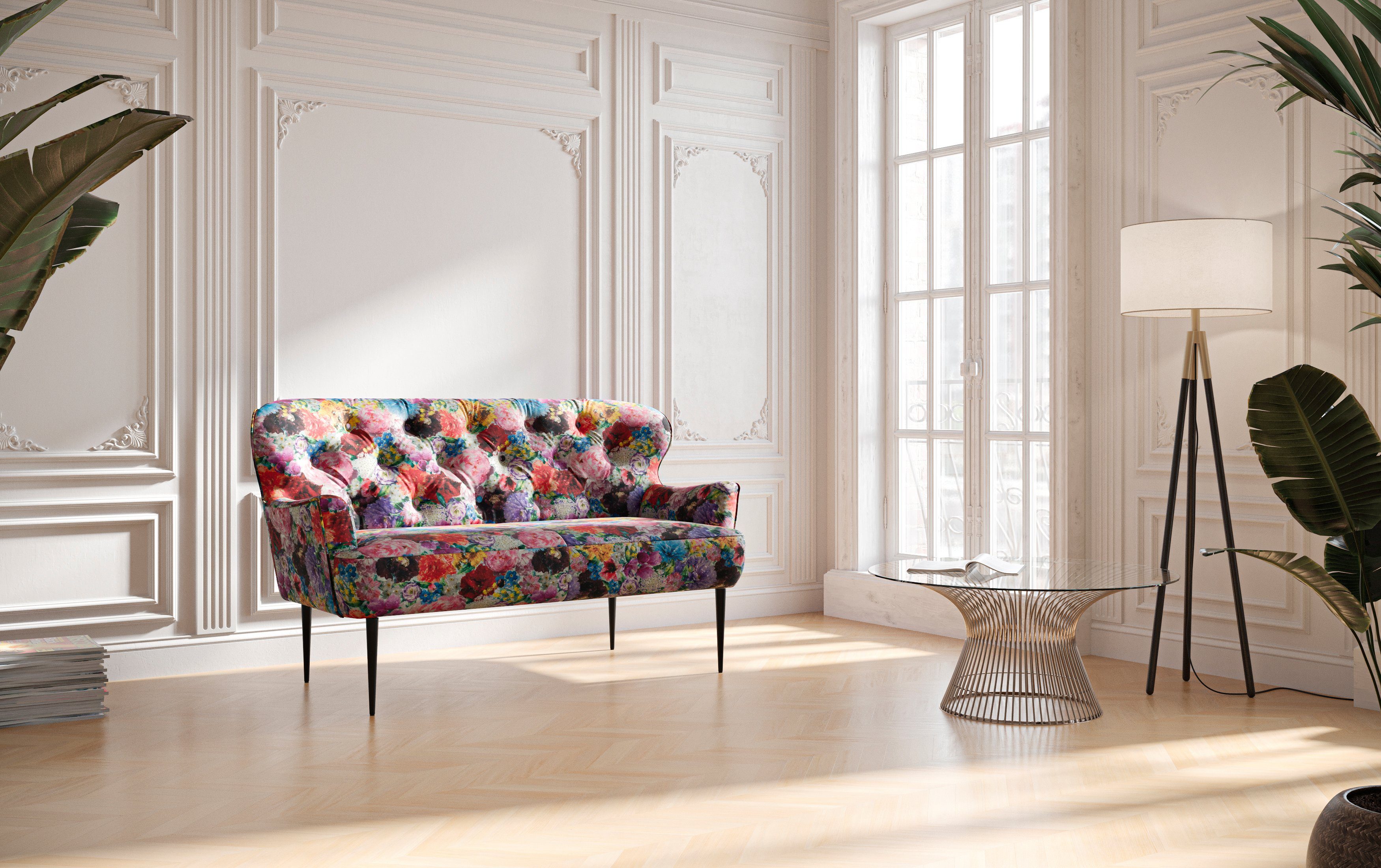 Home affaire 2-Sitzer Amber, mit Knopfheftung,in verschieden Stoffarten