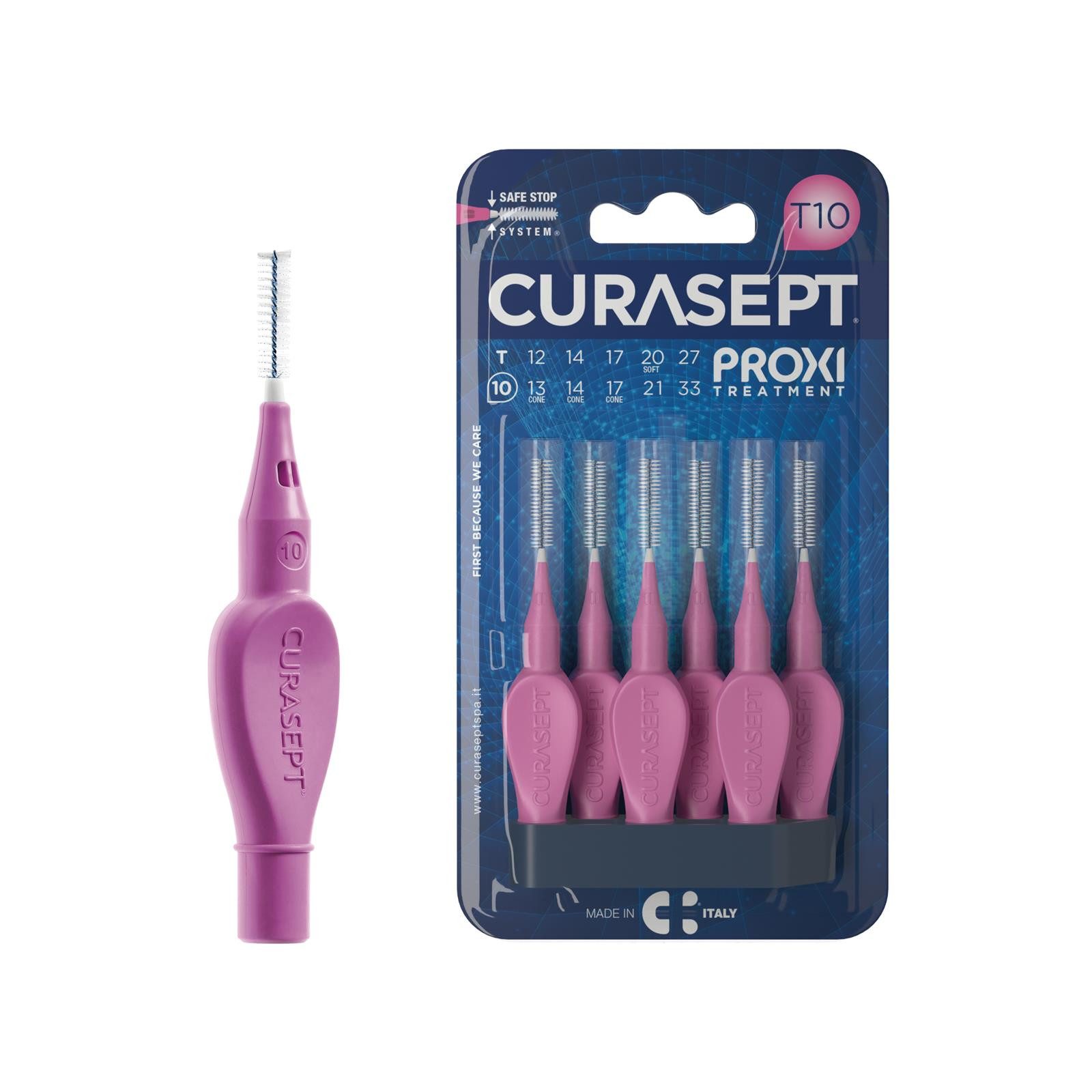 Curasept Interdentalbürsten Curasept Proxi Interdentalbürsten T10 - 6 Stück Fuchsia 1,0 mm