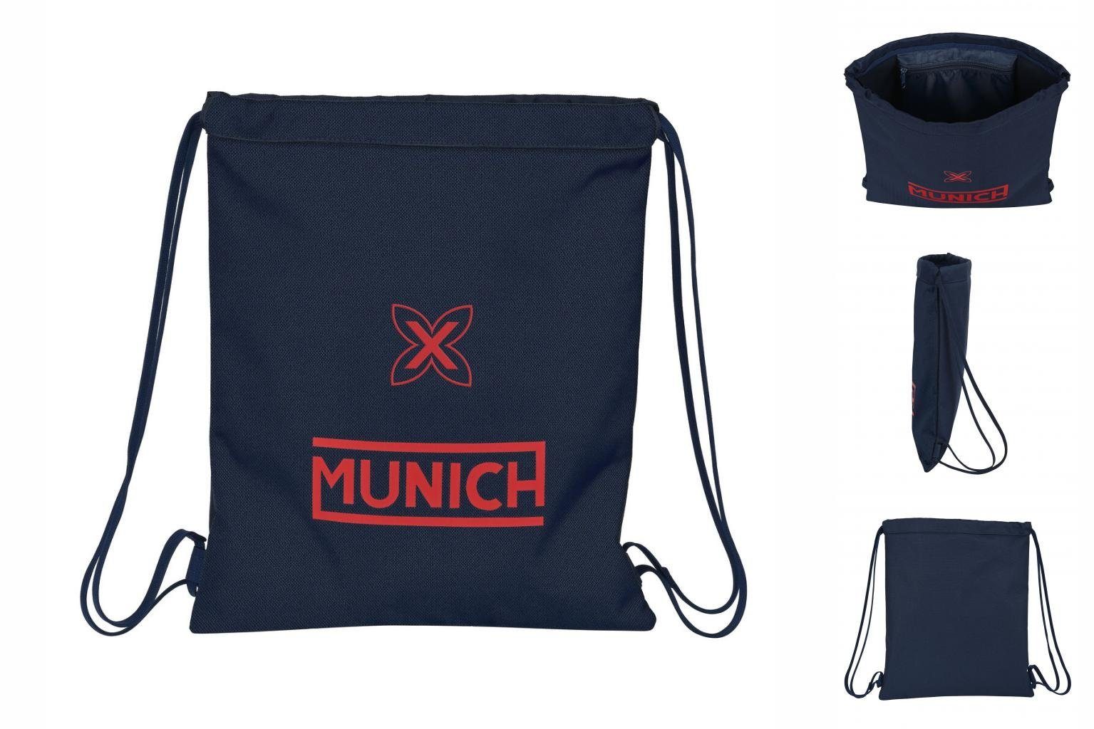 Rucksack mit Marineblau Rucksacktasche Bändern Munich Munich Flash