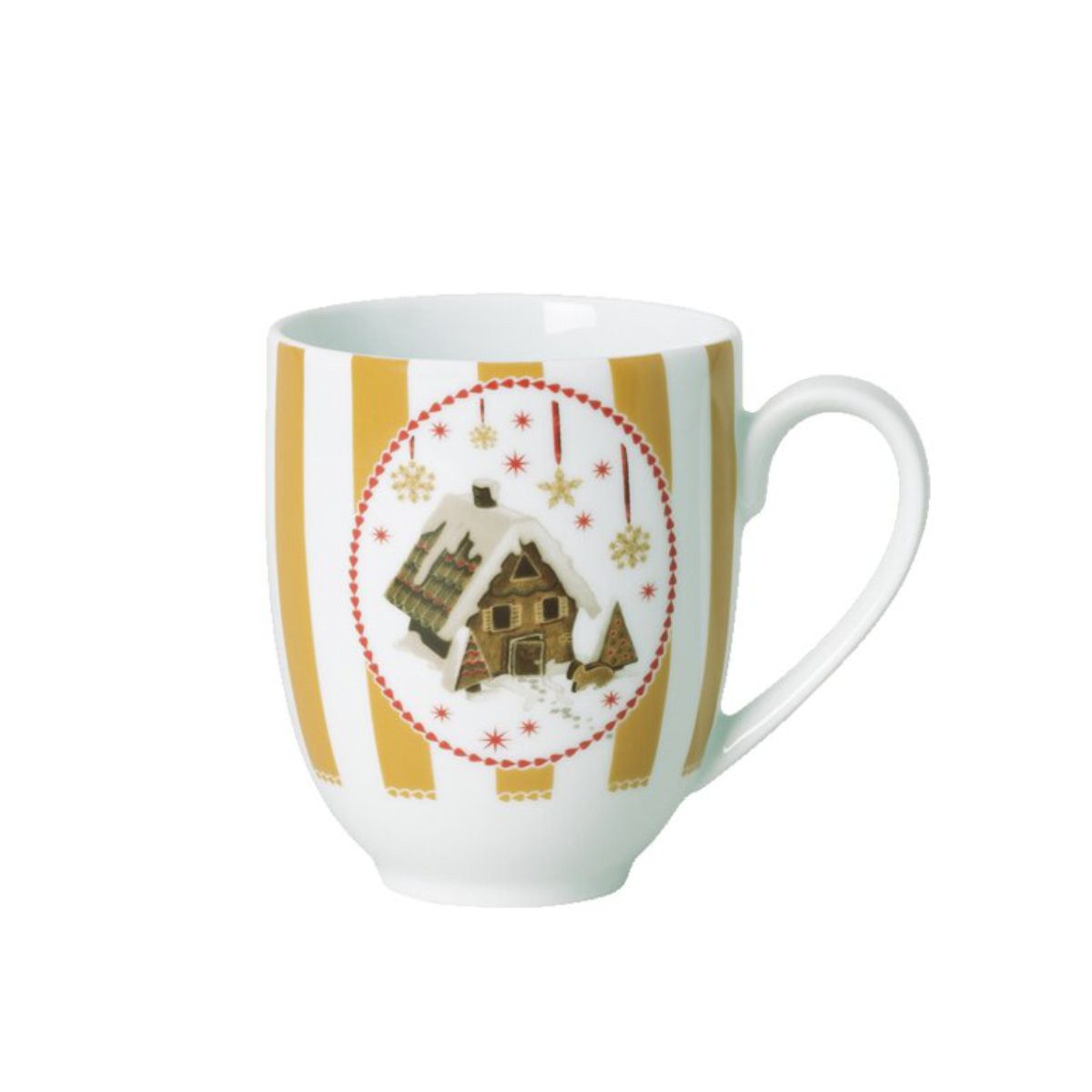 Hutschenreuther Frühstücks-Geschirrset Christmas Love Beige Weihnachtsgeschirr, Porzellan, 4-tlg.
