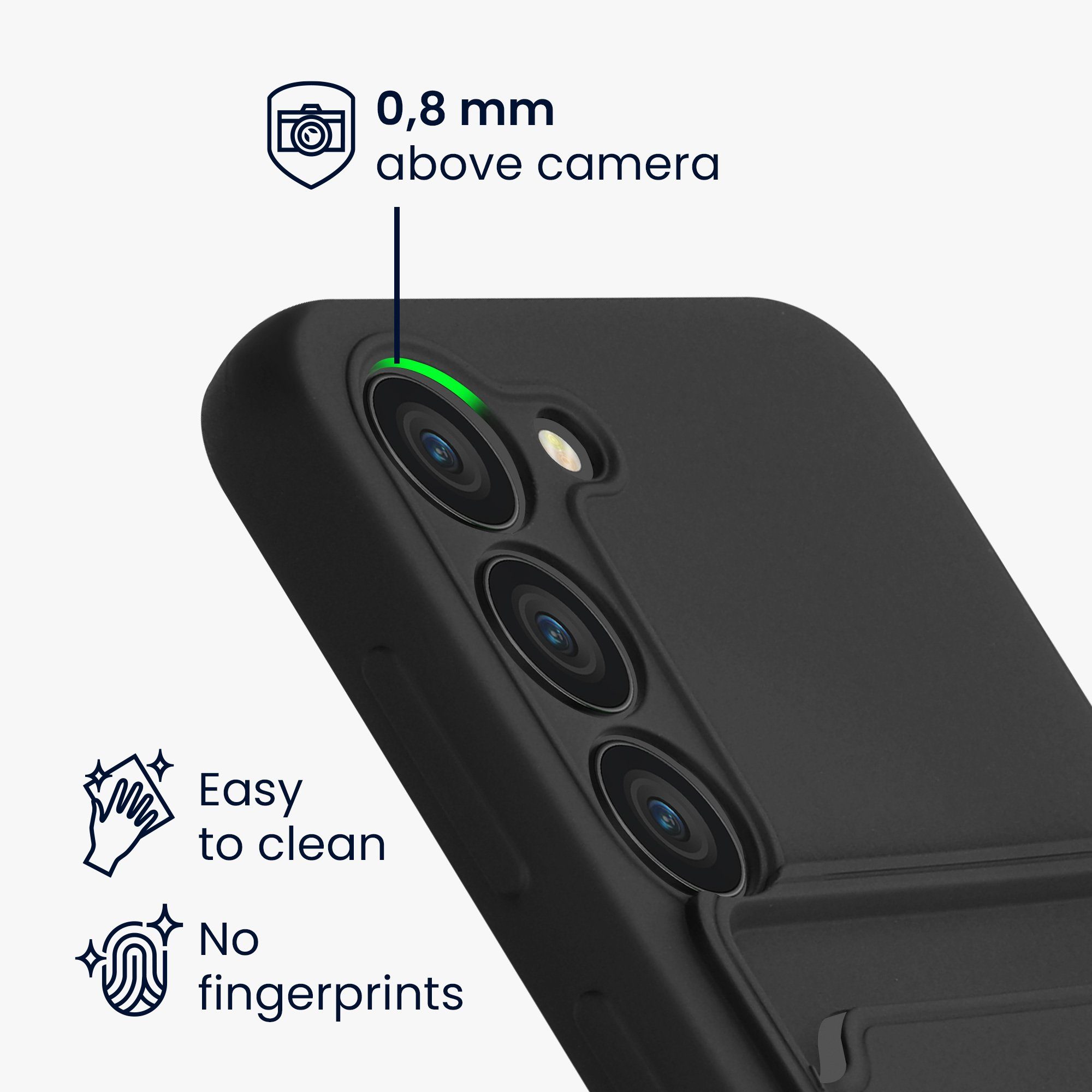 kwmobile Handyhülle Hülle für Samsung Galaxy S23, Handyhülle mit Fach für Karten - Handy Cover Case