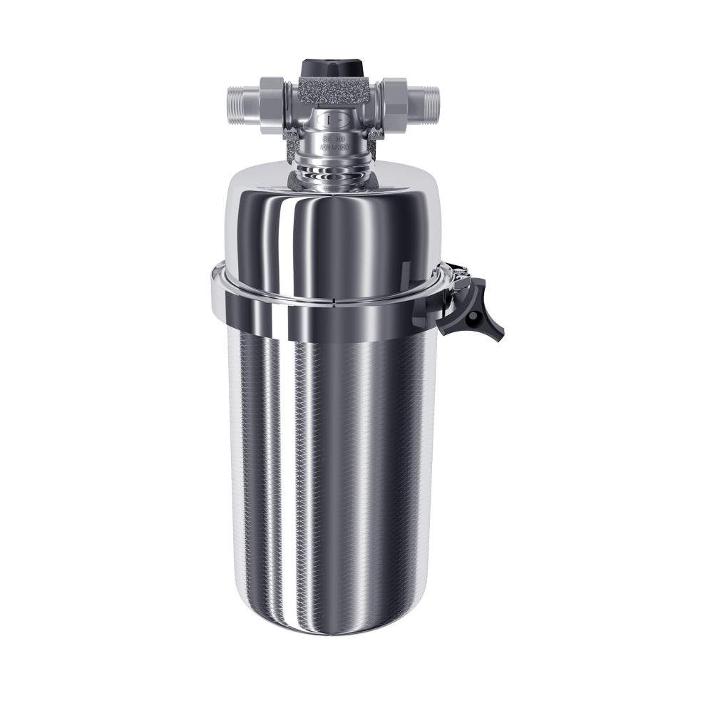 3/4"Außengewinde Viking Midi 300 Aquintos Untertisch-Trinkwassersystem Wasseraufbereitung Edelstahl-Filtergehäuse,