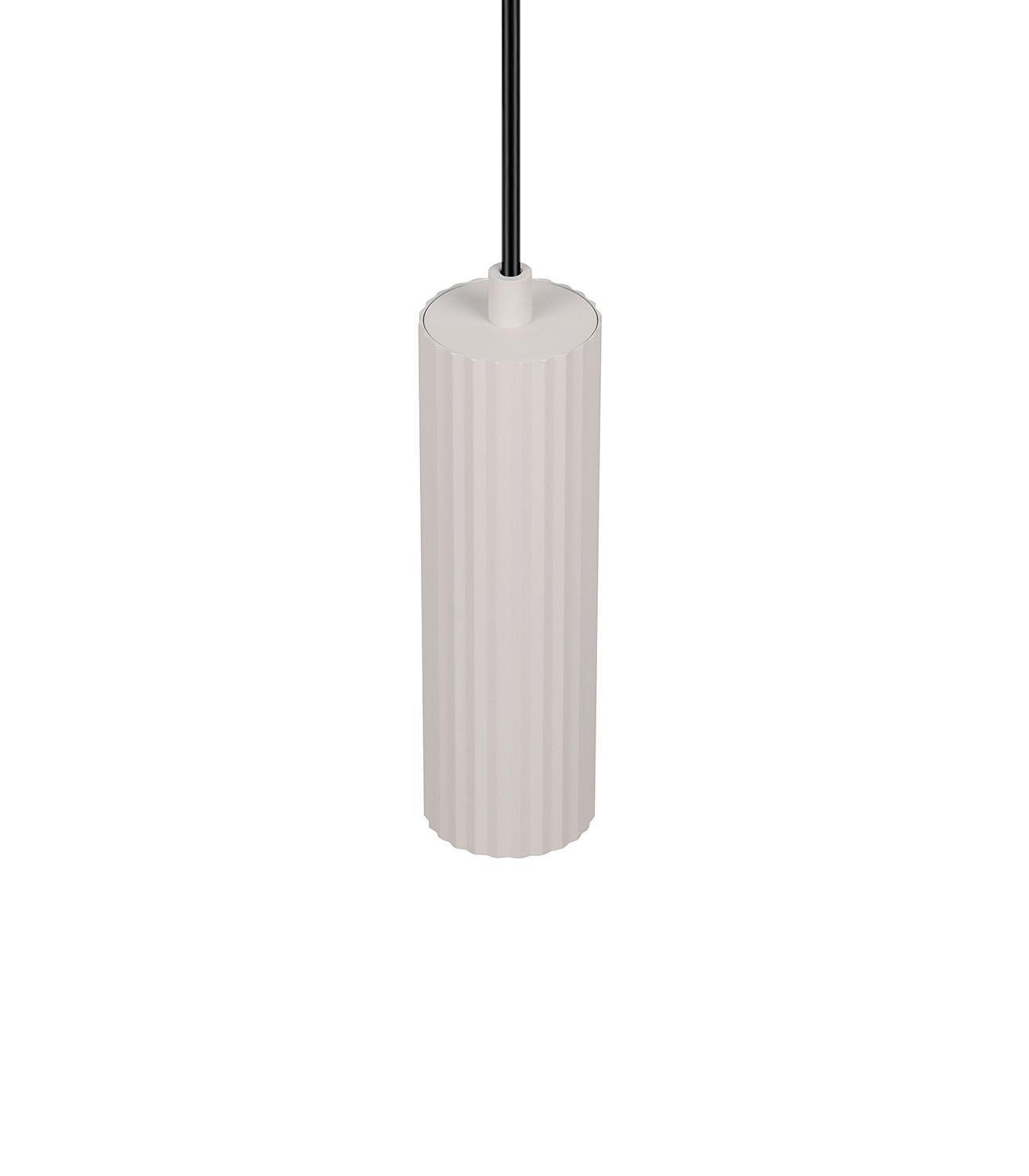 TRIO Leuchten Pendelleuchte SOKA, 1-flammig, Grau, Metall, höhenverstellbar, ohne Leuchtmittel, Ø 9 x H 150 cm