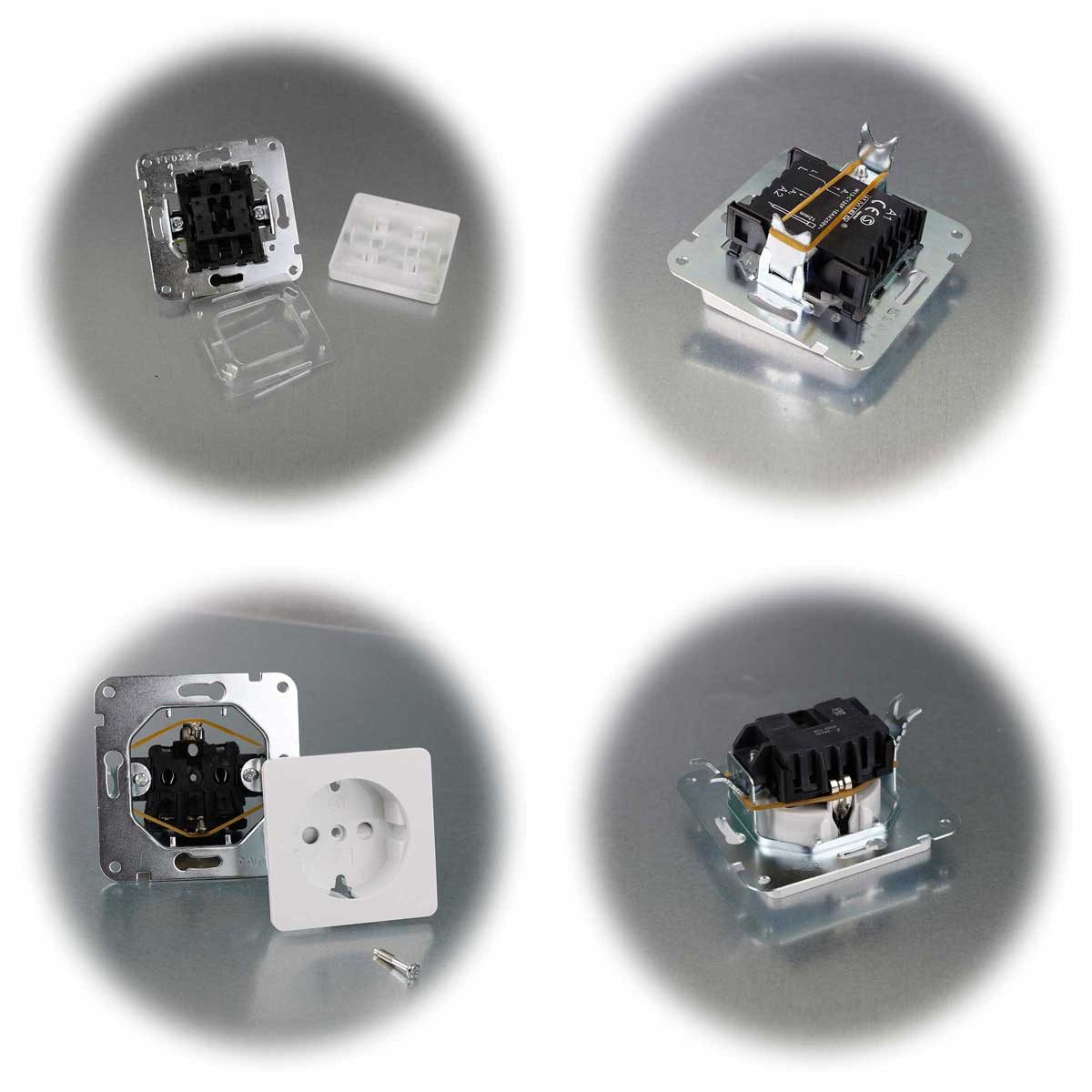 ChiliTec DELPHI Set "Einfamilienhaus", 94-teilig, weiß Unterputzschalter