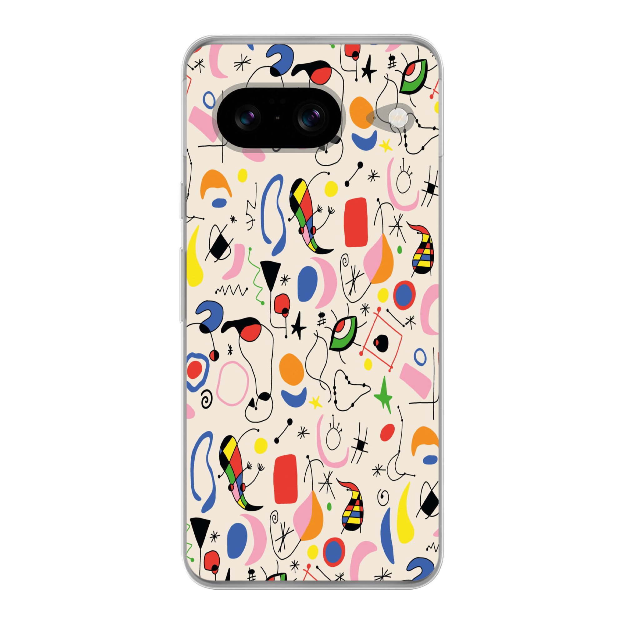 MuchoWow Handyhülle für Google Pixel 8 Muster - Abstrakt - Kunst, Handy Case, Silikon, Bumper Case Dünn