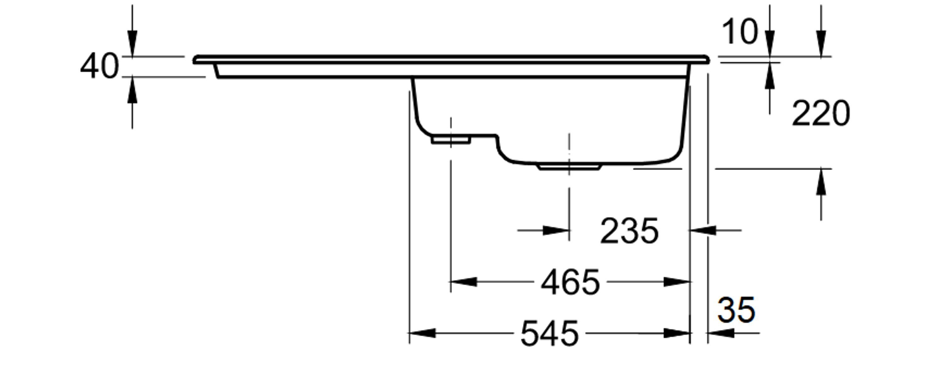 Geschmacksmuster rechts Küchenspüle RW, & Boch cm, 100/22 Becken geschützt, und links Rechteckig, 6712 01 Villeroy möglich