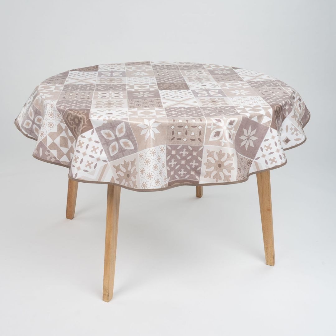 laro Tischdecke 160cm runde Wachstuchtischdecke Saum-Eingefasst günstig online kaufen