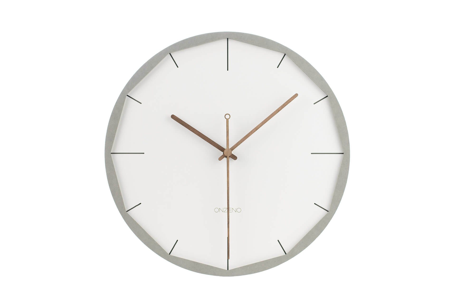 ONZENO Wanduhr THE EDGY. (handgefertigte Design-Uhr)