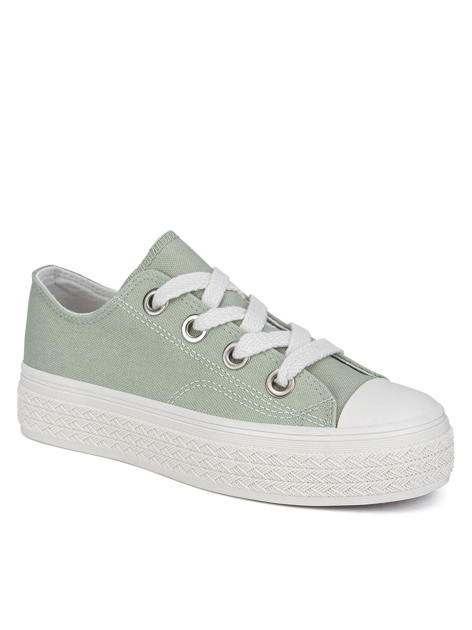 Jenny Fairy Jenny Fairy Sneakers aus Stoff Damen WFA2916-1 Grün Sneaker günstig online kaufen