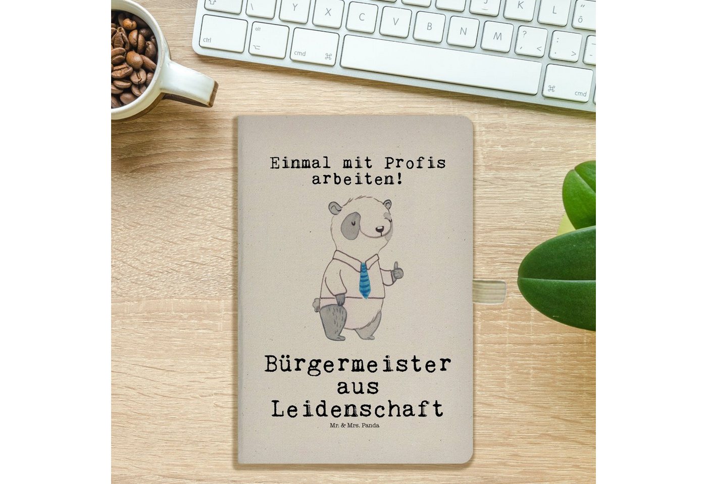 Thumbnail - Mr. & Mrs. Panda Notizbuch Bürgermeister Leidenschaft - Transparent - Geschenk, Eintragebuch, Bü Mr. & Mrs. Panda, Flexi...