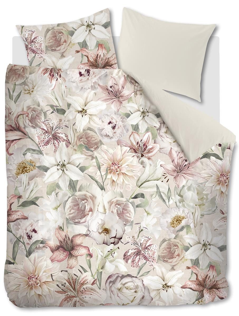 Rivièra Maison Bettwäsche Bettwäsche Lily Love Pink 200x200 rosa, Baumwolle, 3 teilig, bettwäsche 200x200 baumwolle reißverschluss warm baumwolle bettwäsche