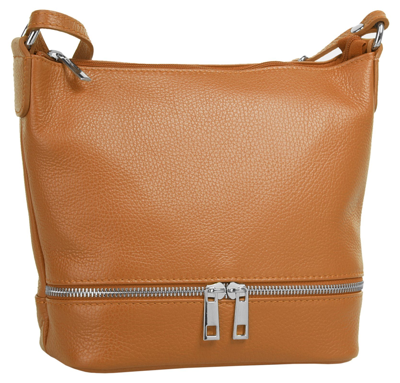 Cluty Umhängetasche, echt Leder, Made in Italy