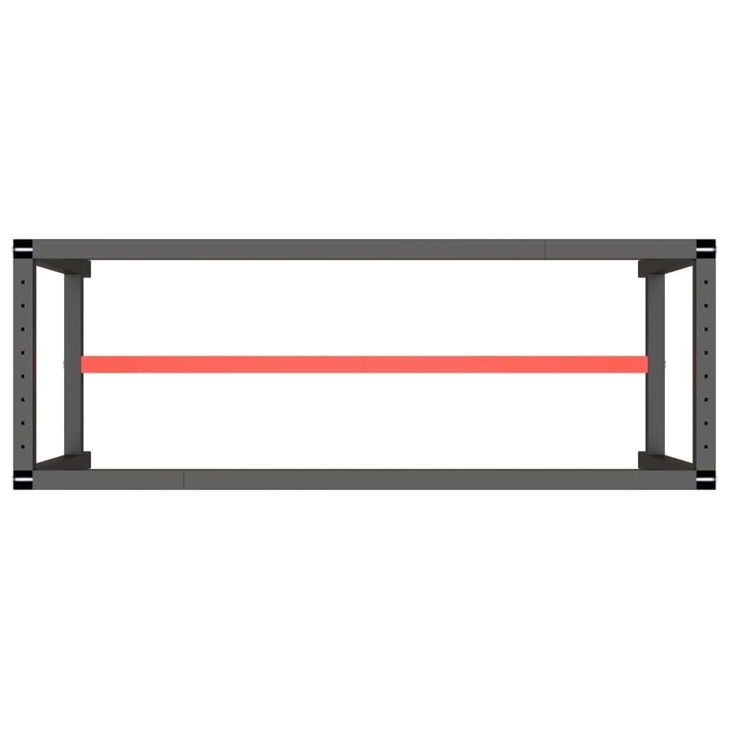 cm), Stahl 140x50x79 3004140 + möbelando schwarz Tischgestell in (LxBxH: aus rot