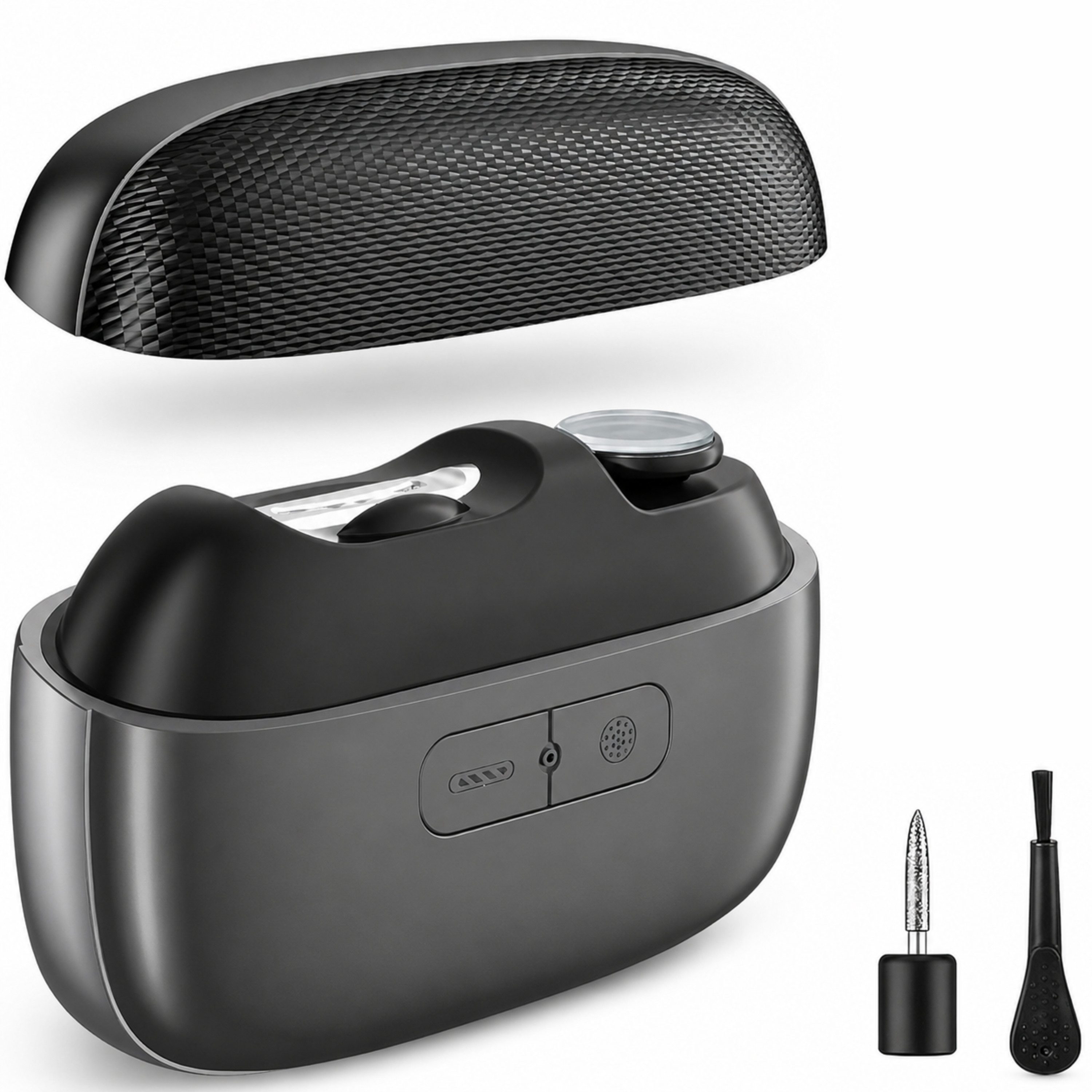 RUHE Nagelknipser Elektrisch mit Licht Nagelschneider Automatischer Nail Clipper 2 Stufe, Schmerzloser Zehennagelschneider, 1-tlg., Elektrischer Nagelknipser Magnetischer Deckel, Nagelpfeile Polieren Licht Maniküre Pediküre Sicher Nagelknipser USBC