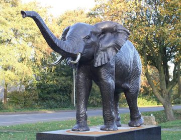 Bronzeskulpturen Skulptur Bronzefigur eines Elefanten aus Bronze