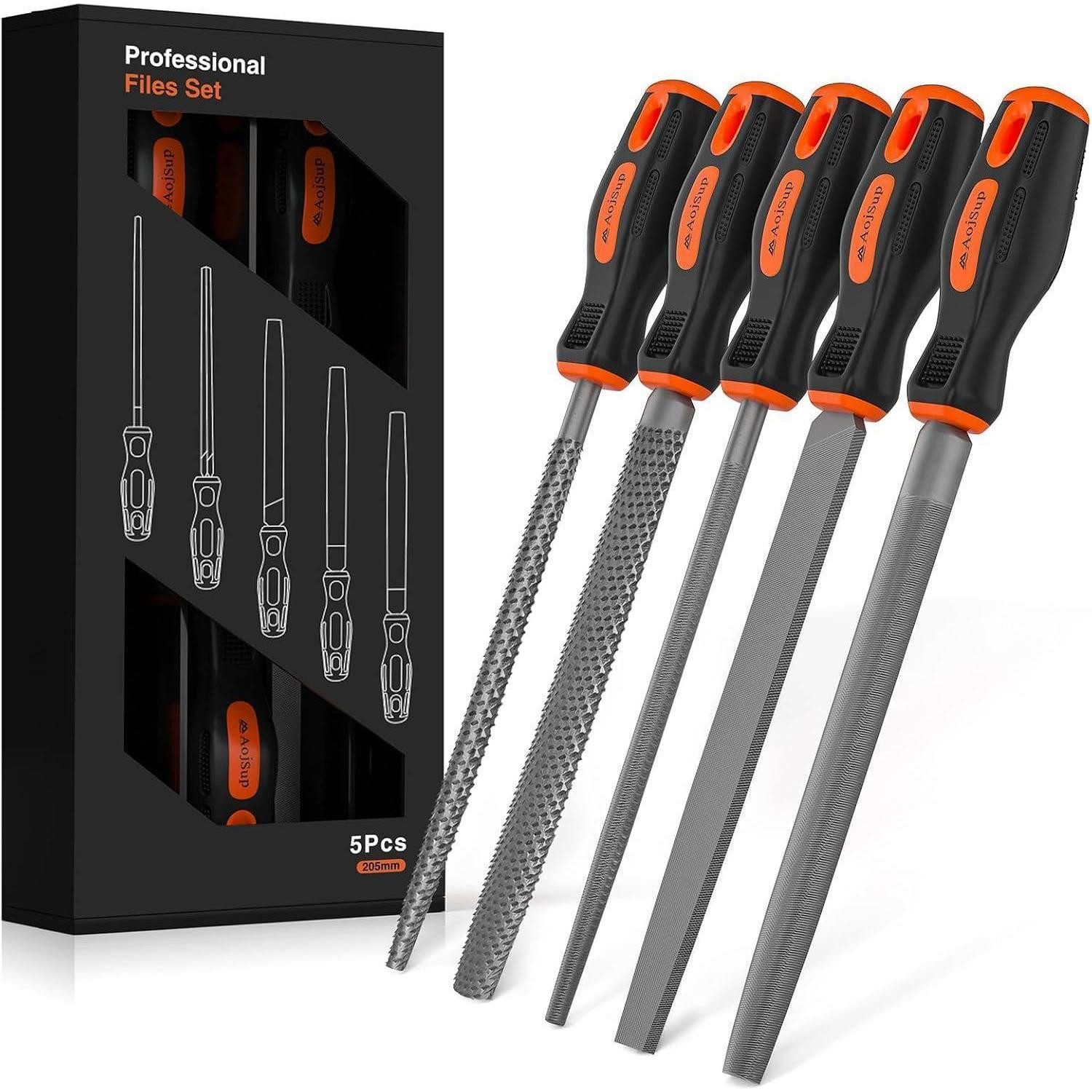 LuxusKollektion Werkstattfeile 5tlg. Werkstattfeilen Set - Hochwertiges Profi Feilenset Metall Holz