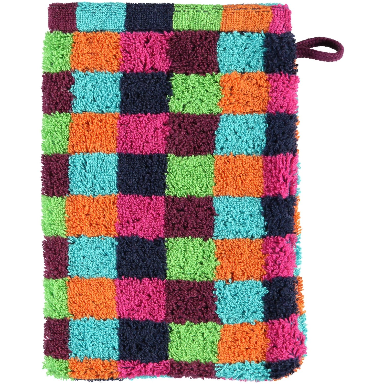 Cawö - Life Style Karo 7047 - Farbe: 84 - multicolor - Waschhandschuh 16x22 günstig online kaufen