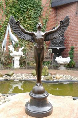 AFG Dekoobjekt Dekorative Eleganz: Ausdrucksstarke Bronze Ikarus-Skulptur