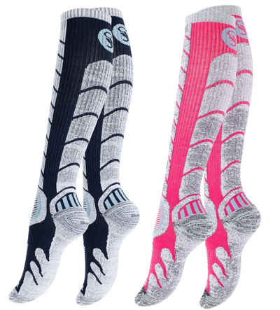 Stark Soul® Skisocken Ski & Snowboard Socken mit Spezialpolsterung, 2 Paar 2 Paar