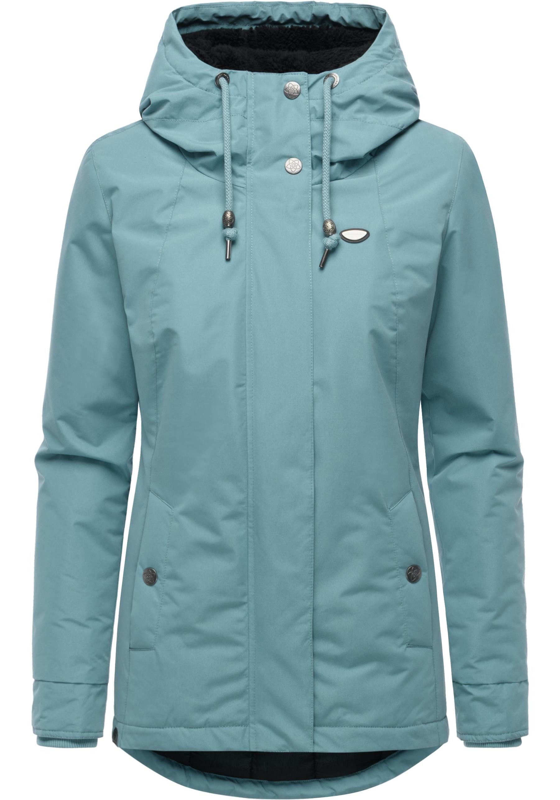 Ragwear Kurzmantel Alvena YOUMODO Wasserdichter Damen Mantel mit verstellbarer Kapuze