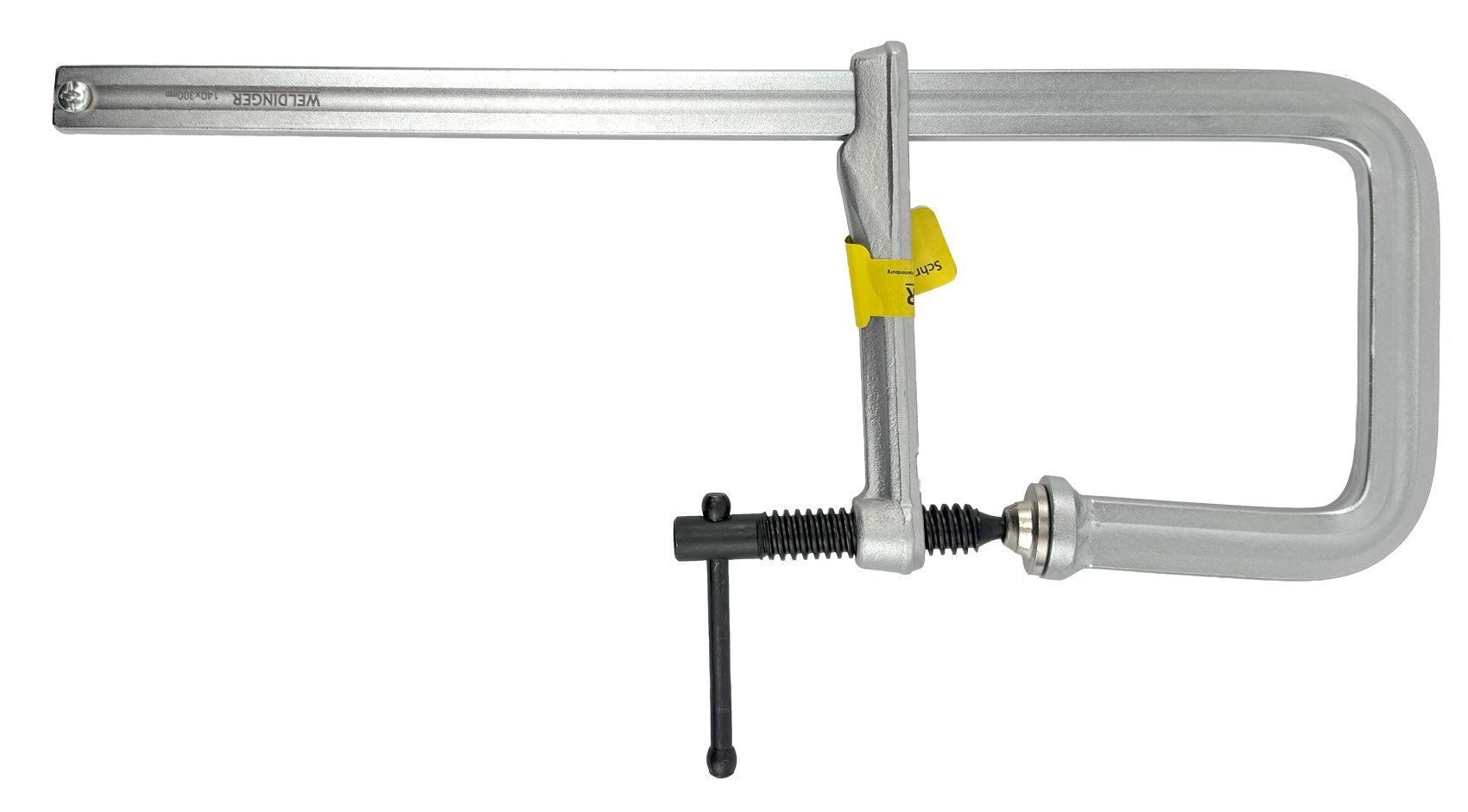 WELDINGER Schraubzwinge Ganzstahl-Schraubzwinge U-Form 140x300 mm für T- und Doppel-T-Profile, (1 St), U-Form 140x300 mm