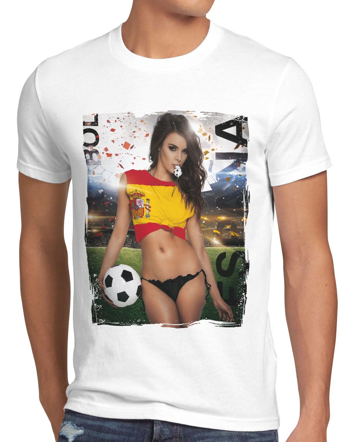 Weiss T-Shirt style3 Girl 2022 Herren Fußball Trikot EM Print-Shirt Germany Deutschland Soccer