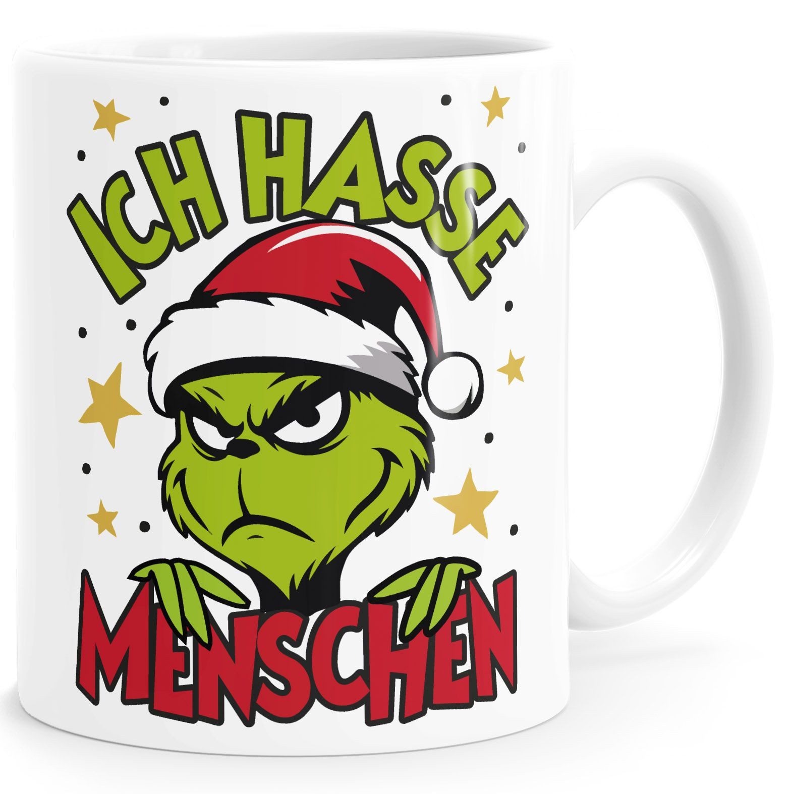 MoonWorks Tasse Tasse Weihnachten Grinch Spruch Lustig keine Menschen Geschenkidee, Keramik
