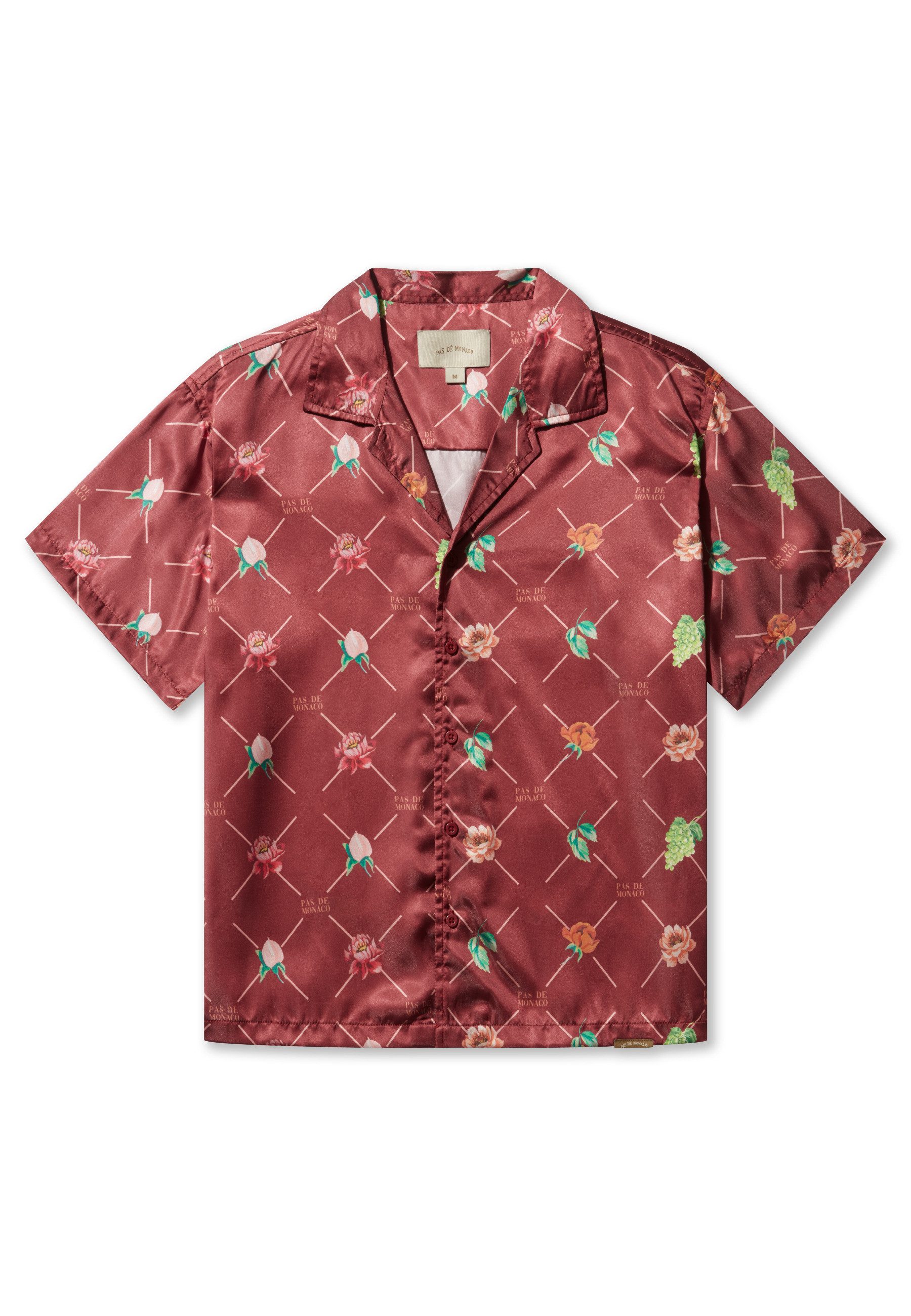 Kurzarmshirt Pas De Monaco FRUIT MONOGRAM CUBAN SHIRT