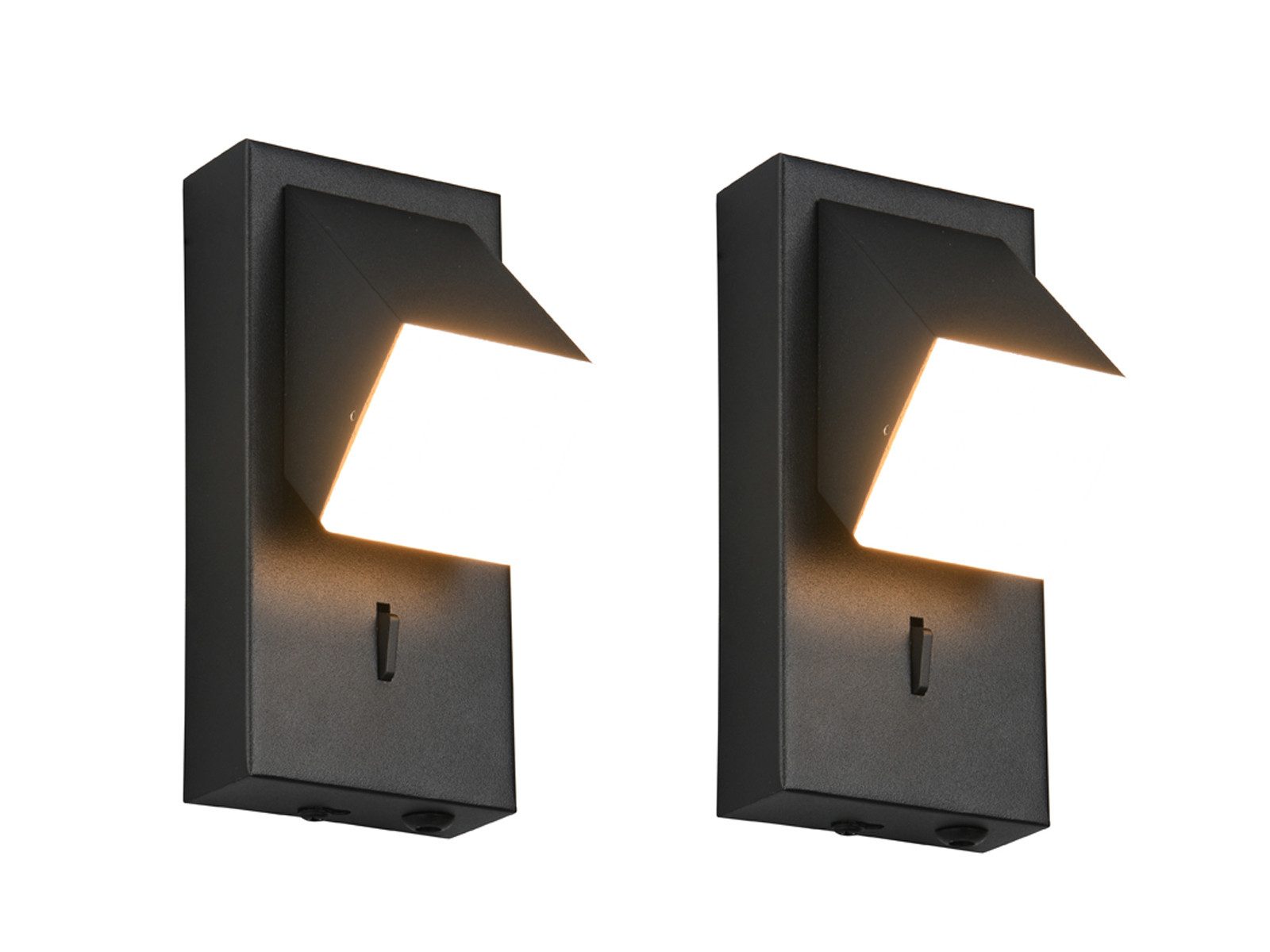 TRIO Leuchten LED Wandleuchte, LED fest integriert, Warmweiß, 2er SET Innen Wand-beleuchtung Nachttischlampe Bett Wandmontage H:15cm