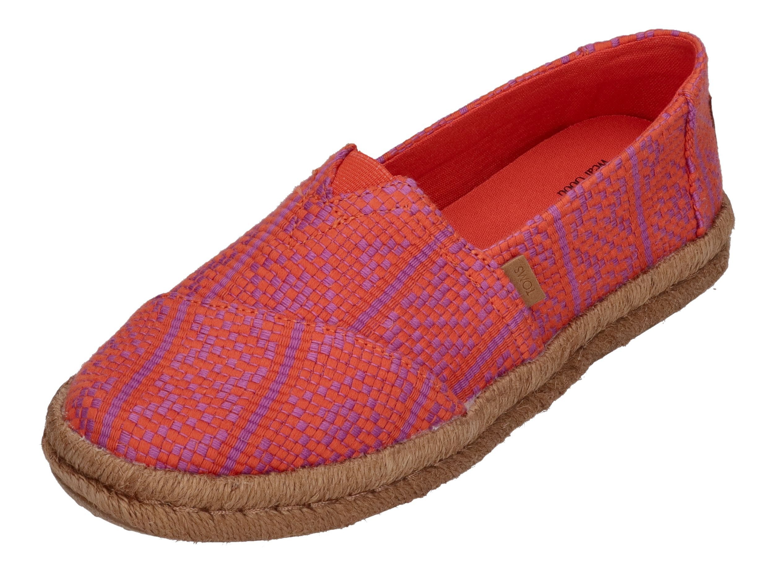 TOMS ALPARGATA ROPE 2.0 Espadrille Flame Diamond Global Woven