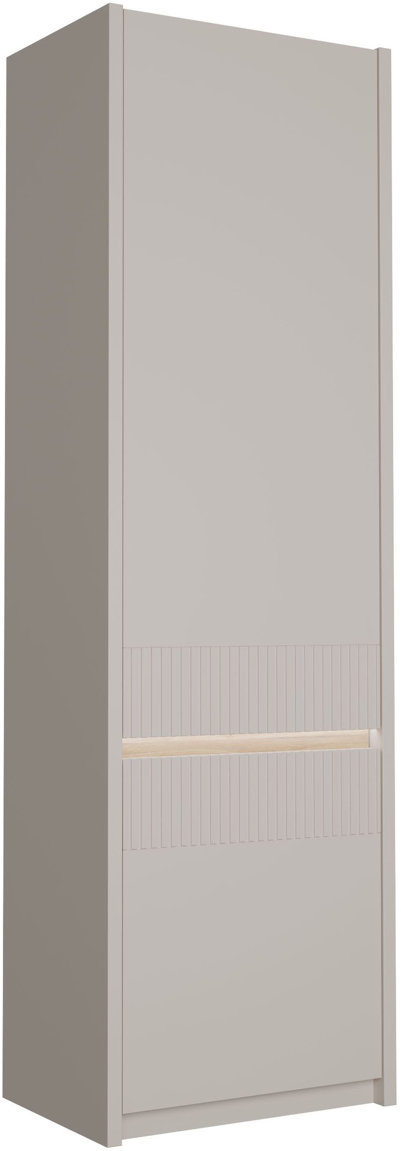 FORTE Drehtürenschrank Oak Squere B/H/T 60,6/197,4/41,7 cm/ Softclose, inklusive Beleuchtung