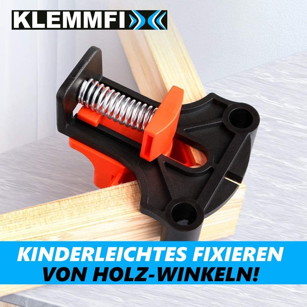 Winkel 60° Winkelspanner Set] Eckenspanner Holzklemmen 90° Holz Rahmenspanner, Winkelzwinge MAVURA [4er Klemmen Klemme Winkelklemmen 120° KLEMMFIX